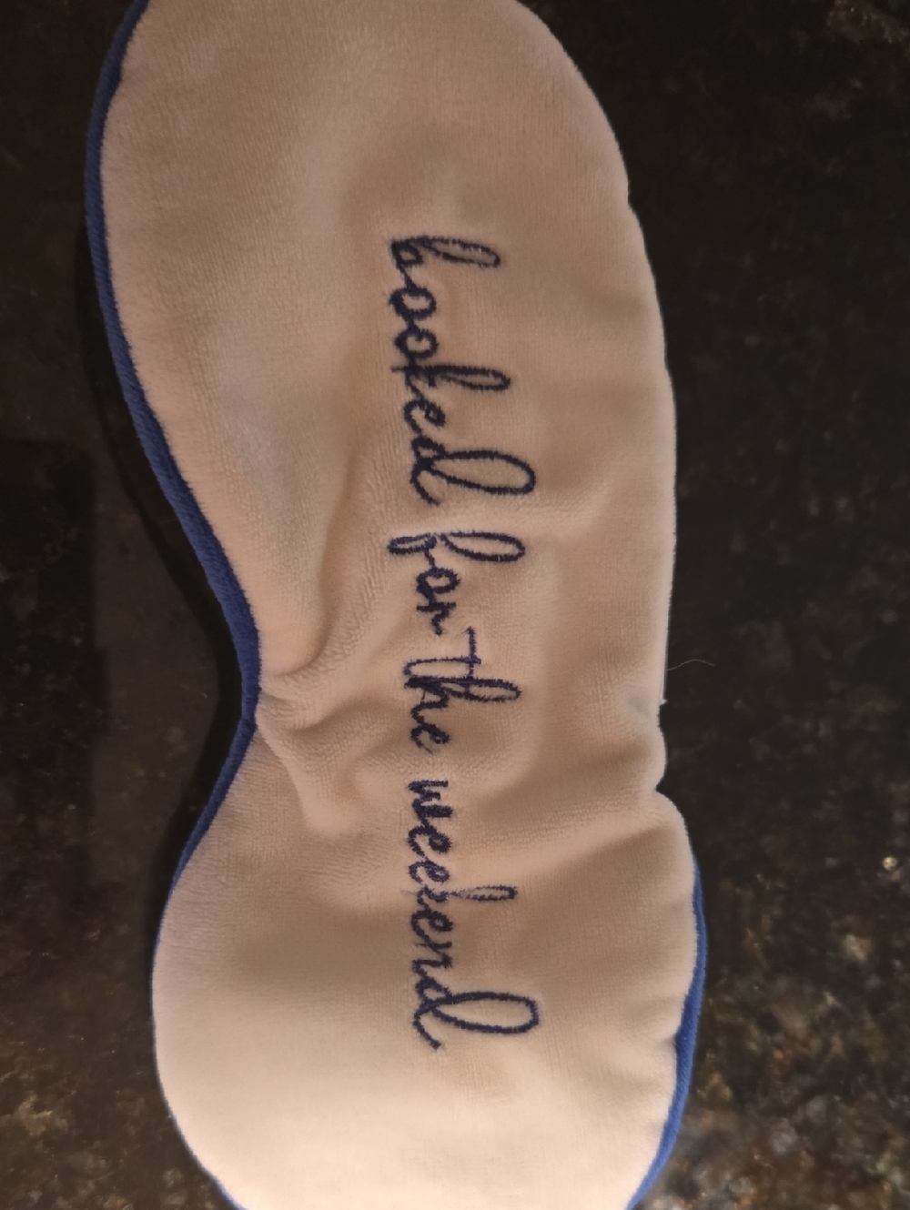 Disney Beige and Blue 'Booked for the Weekend' Sleep Mask